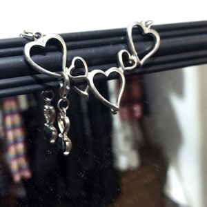 Hearts silver necklace  💕